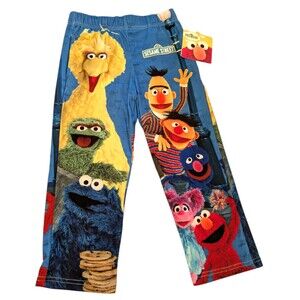 NWT Brief Insanity Briefly Kids Sesame Street Lounge Pajama Pants Boys Girls 4T